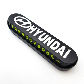 

Luminous Car Temporary Parking Card Sticker Phone Number Card Plate for Hyundai Solaris Accent I30 IX35 Tucson Elantra