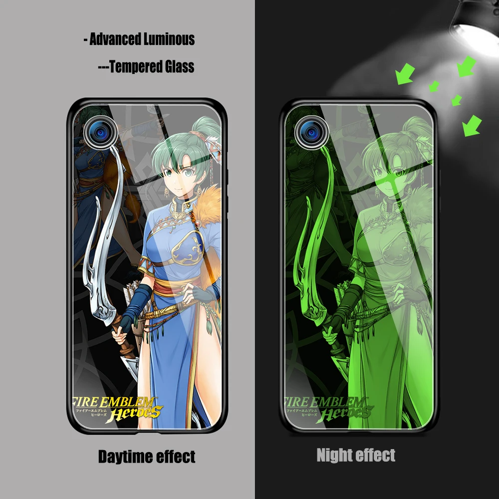 Fire Emblem Heroes Game Phone Cases Glow Luminous Tempered Glass For Iphone 11 12 Pro Xr Xs Max 8 X 7 6s Plus 12mini Cover Phone Case Covers Aliexpress