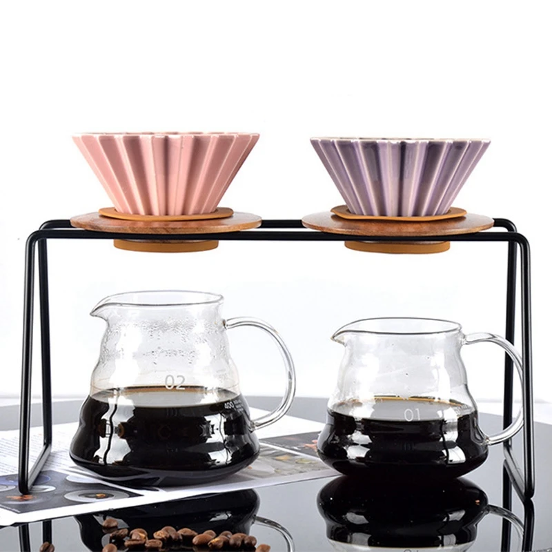 ELEG-coffee ручной Дырокол металлический фильтр подстаканник домашний V60 фильтр капельного фильтра бумажная рама кофейная стойка плюс длинная секция