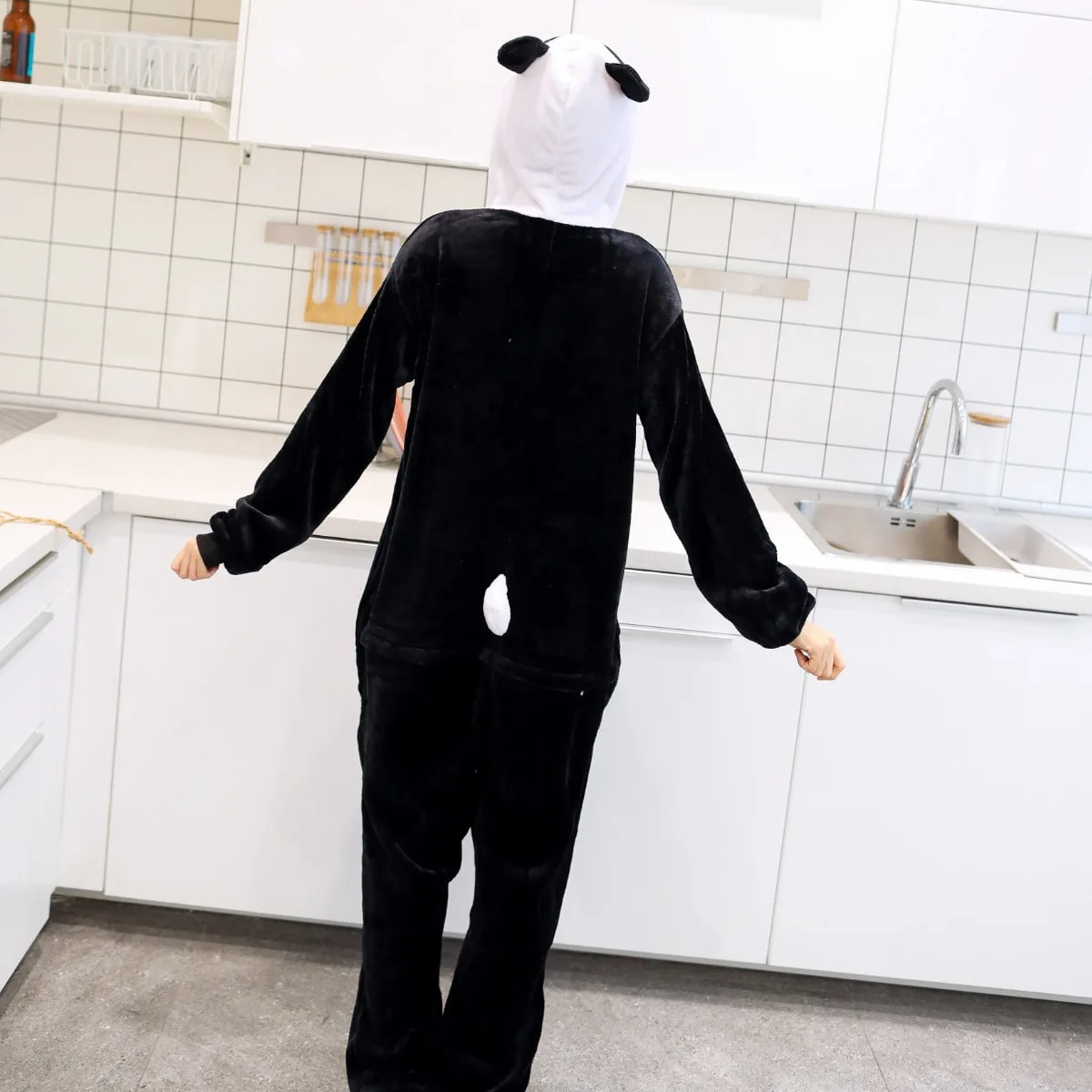 Kigurumi Panda Costume Kids Pajama Adult Animal Onesie Women Men Hooded Kegurumi Sleepwear Flannel Pijamas
