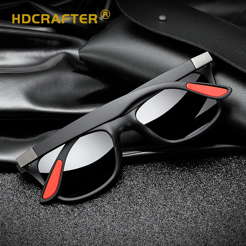 HDCRAFTER, мужские солнцезащитные очки, женские, поляризационные, квадратные, Ретро стиль, TR90, классические, солнцезащитные очки, очки для вождения, UV400, Gafas De Sol Mujer