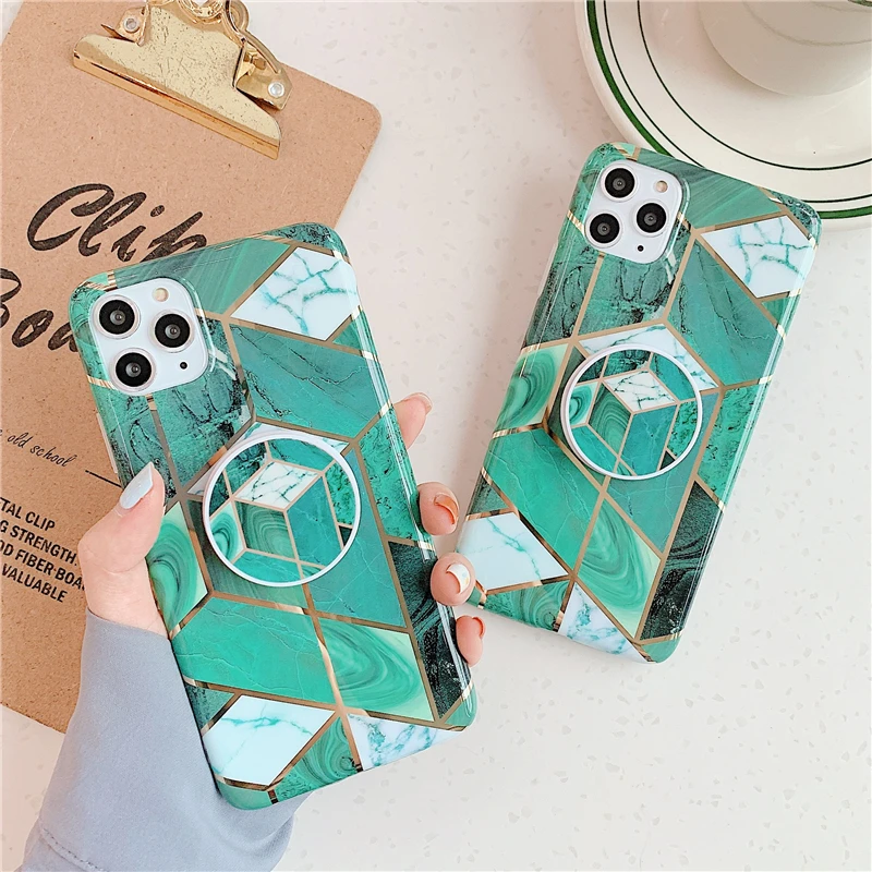 Для huawei Mate30 геометрический мраморный Золотой Блестящий корпус телефона с гальваническим покрытием для huawei P20 20pro 30 30 pro 30 lite стенты мягкий чехол