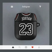 Силиконовый bluetooth-чехол для наушников Chicago Bull 23 Jordan для Apple Airpods, чехол, беспроводной набор наушников, чехол для airpods 1/2