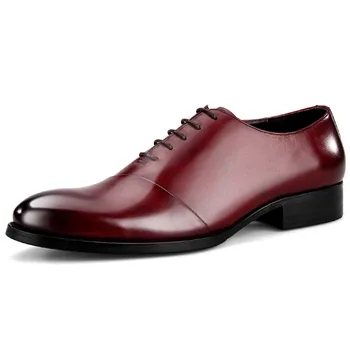 

Genuine Leather Formal Oxford Shoes For Men Dress Shoes High Quality Italian Handmade Luxury Designers Wedding Shoes