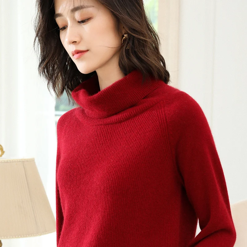 Мягкий модный свитер для женщин кашемировый вязаный джемпер Дамский пуловер 4 цвета водолазка стандартная женская одежда