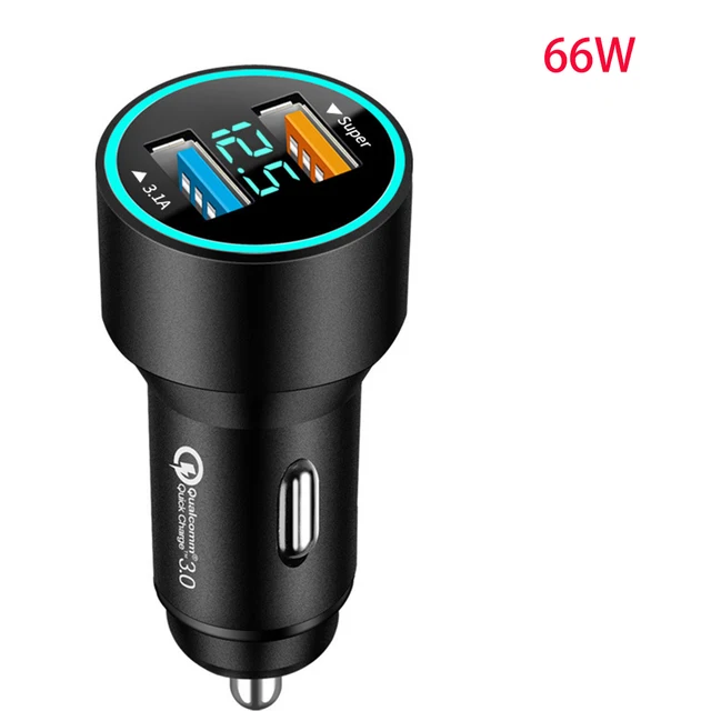 Autoladegerät 65 W Ladegerät USB-Ladegerät für Autos Netzteil Zigarettenanzünder im Auto Tragbar für Xiaomi iPhone Oneplus_voghion.com