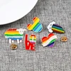 2-3pcs/set Rainbow LGBT Brooch Cartoon Heart Flag Sheep Mouse Enamel Pins Lesbians Gays Pride Badge Lover Clothes Lapel Pin Gift ► Photo 3/6