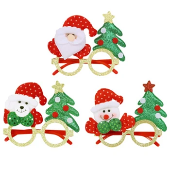 

Novelty Christmas Costume Party Snowman Santa Reindeer Tree Glasses Frame Eyewear For Kids Merry Christmas Decoration Gifts