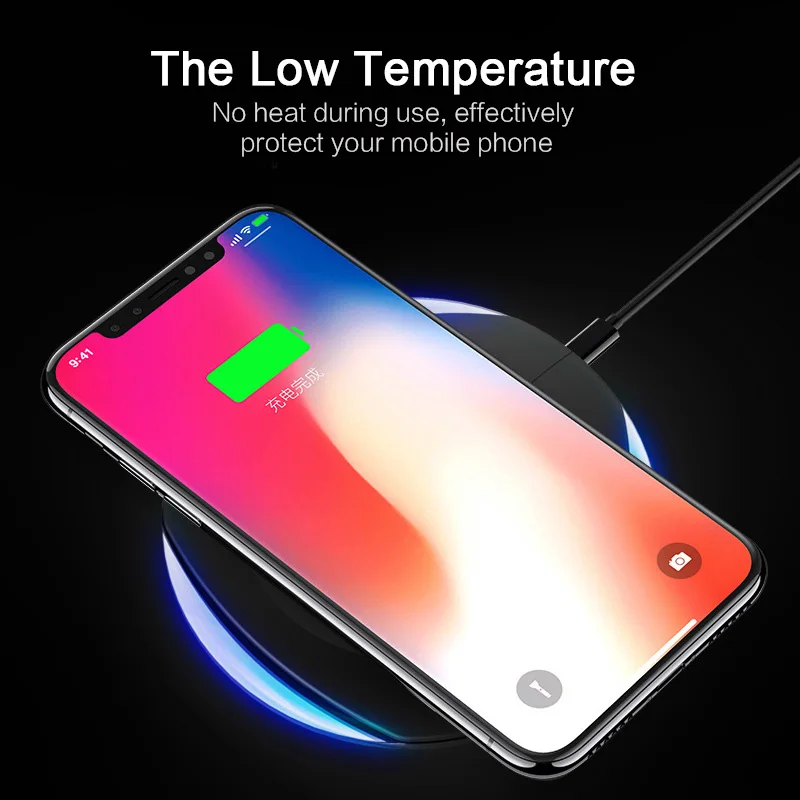 Универсальное беспроводное зарядное устройство Qi для IPhone X Xs MAX XR 8 Plus быстрое Samsung
