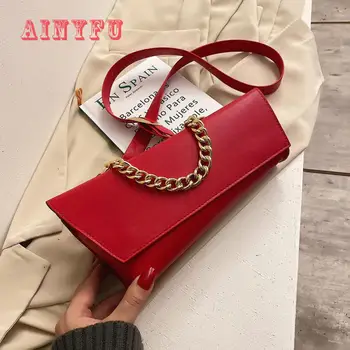 

women's Small Handbag 2020 Popular New Wave Fashion Wild Shoulder Chain Bag Red Black White Grey Messenger Bag B833