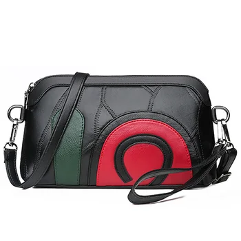 

Fashion Diagonal Female Bag Stitching Color Ladies Leather Bag Shoulder Bag