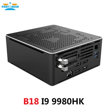 

Partaker Mini Gaming PC Intel Core i9 9980HK 8 Cores 16 Threads Desktop Computer 2*DDR4 2*M.2 NVMe Win10 Pro 4K HTPC HDMI DP