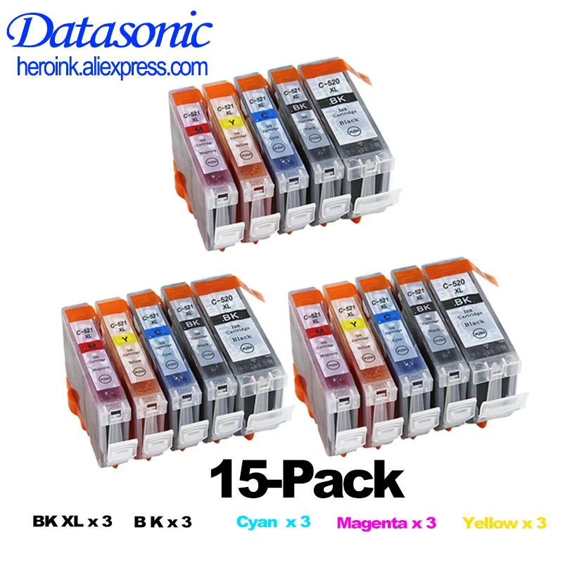 Картриджи DAT для принтеров совместимые с Canon PIXMA iP 3600 4600 4700 МП 540 550 560 620 630 640 980
