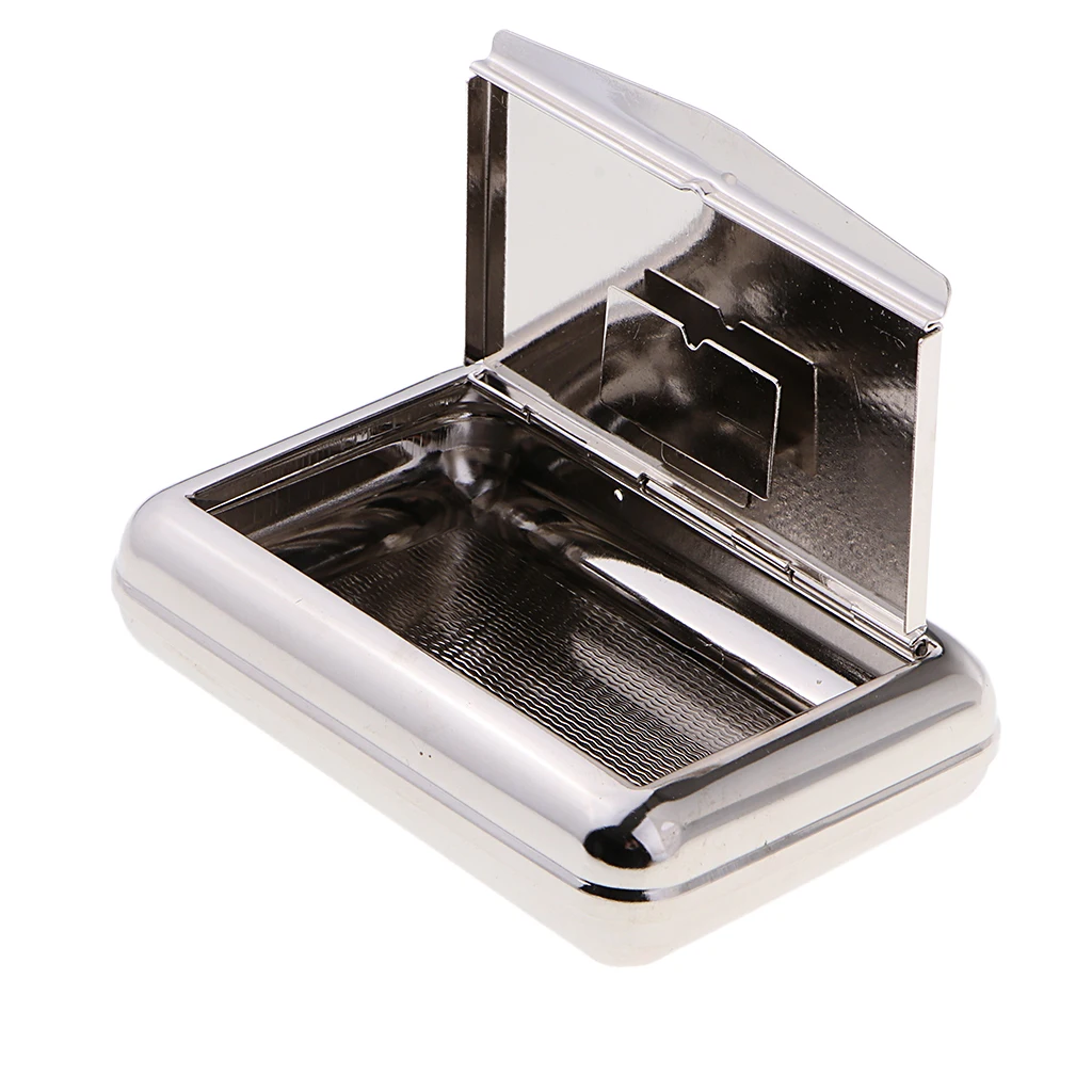 Silver Tobacco Smoke Storage Case Moisturize Box Pipe Tobacco Holder Cigarette Storage Case for Fathers Day Gift 