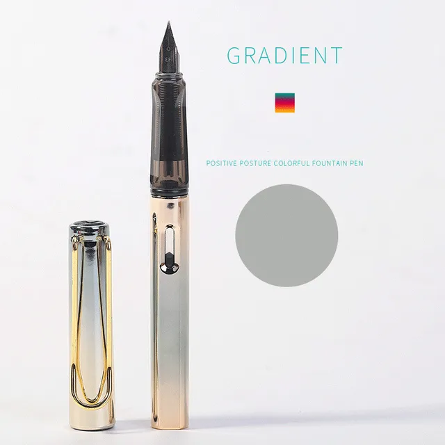 2021 New Fountain Pen Fashion Popular Plastic Colorful Classic Business Gift Ink Pens Nice Office Pen Gift Gradient Color 639