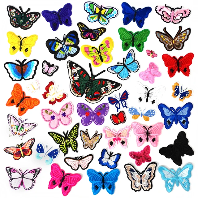 10pcs Butterfly Patches Applique for Clothing Embroidery Patches on Clothes  DIY Ironing Sewing Children Kids Stickers