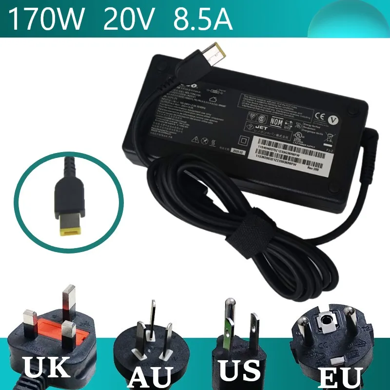 20V 8.5A 170W Ультра Тонкий адаптер переменного тока для Lenovo Легион Y720 Y720-15IKB Thinkpad P52 P71