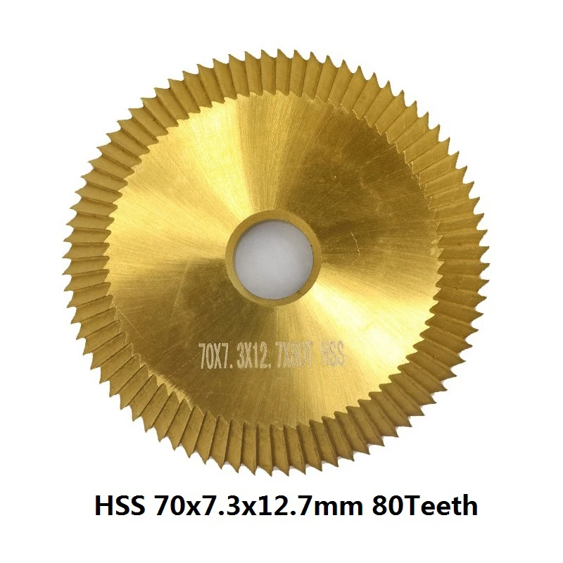 HSS титановый 80T двухсторонний зубчатый резак для машины для резки ключей