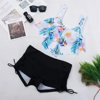 

Sexy Women Push-up Padded Bra Tankini Halter Bikini Set Swimsuit Two Pieces Bathing Suit Swimwear Beachwear Lingerie 2020
