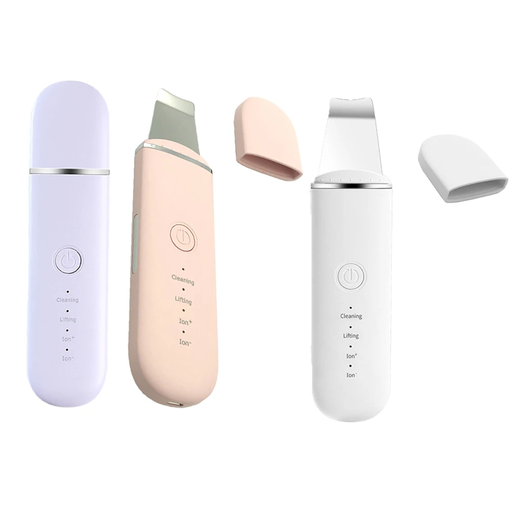 Face Spatula Gentle Pore Cleanser Exfoliator Lifting Tool USB Rechargeable Facial Skin Scrubber Ultrasonic | Красота и здоровье