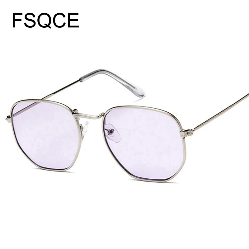 Sunglasses Men Vintage Designer Sunglasses for Women Men Luxury Brand Small Square Frame Eyewear Sun Glasses Shades Oculos - Цвет линз: C9Purple