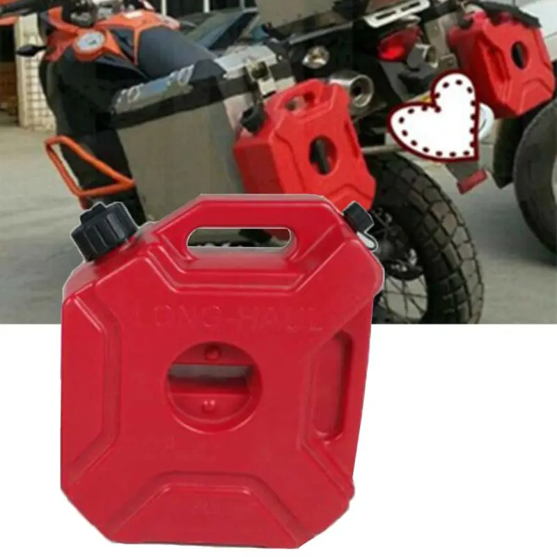 Motorcycle 3L Portable Jerry Can Gas Anti-static Plastic Car Fuel Tank Q9QD