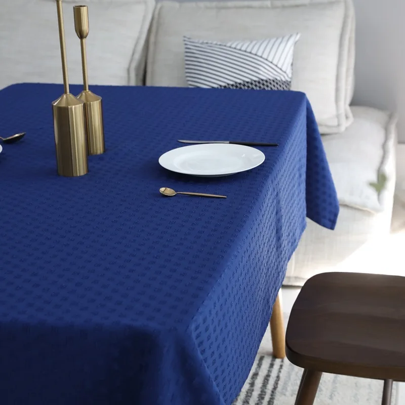

Solid Color Polyester Rectangle Table Cloth Oilproof Kitchen Party Banquet Dining Table Cover Dark Khaki Chocolate Tablecloth