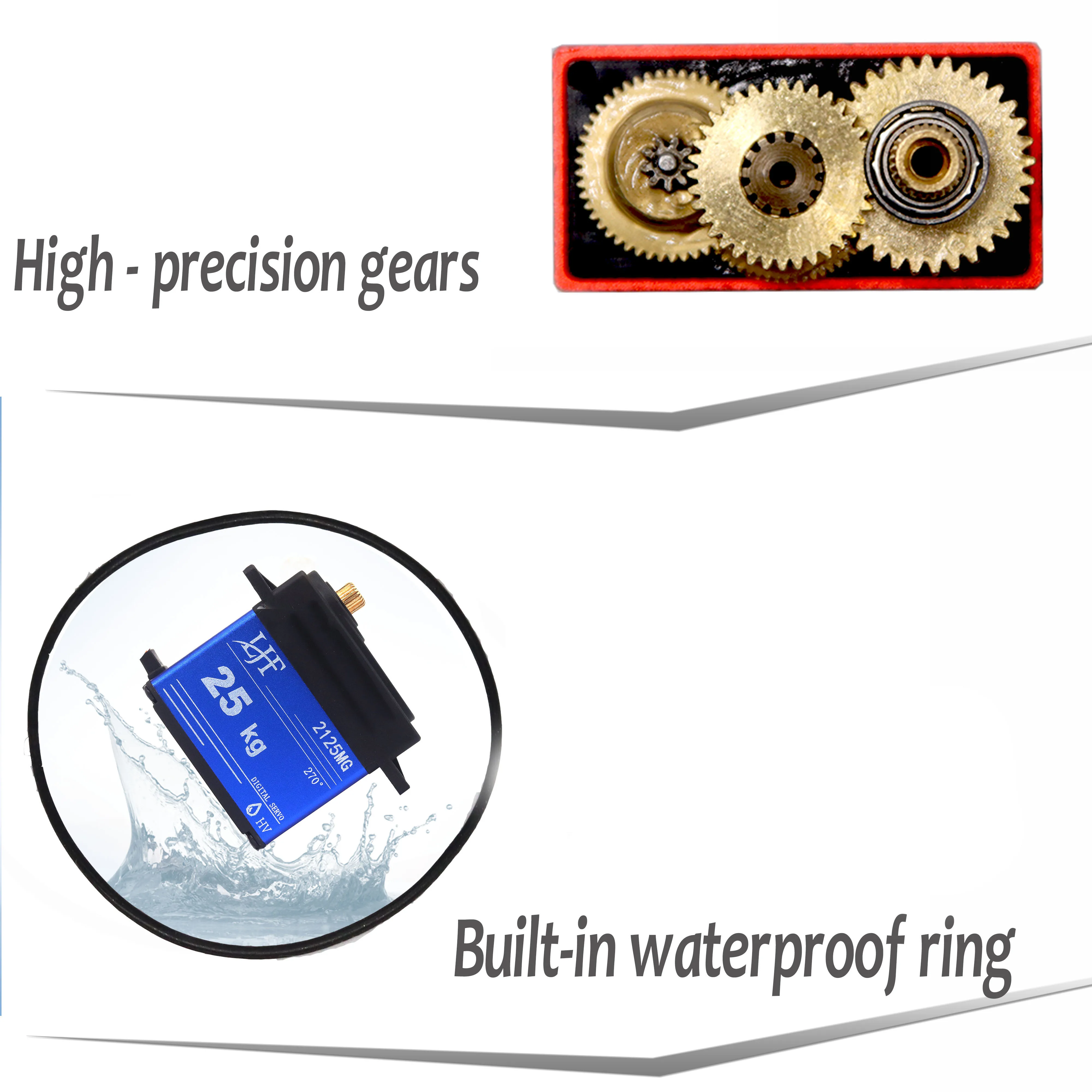 Digital Servo LJF 2125mg Waterproof 270 Degree Digital Servo Robot RC Climbing Car 25kg Large Torque 1 Digital Servo LJF 2125mg Waterproof 270 Degree Digital Servo Robot RC Climbing Car 25kg Large Torque 5