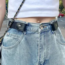 

Unisex Invisible Belt Men Women All-Match Waistband Elastic Retractable Adjustable Durable Belt Without Buckle Waistband