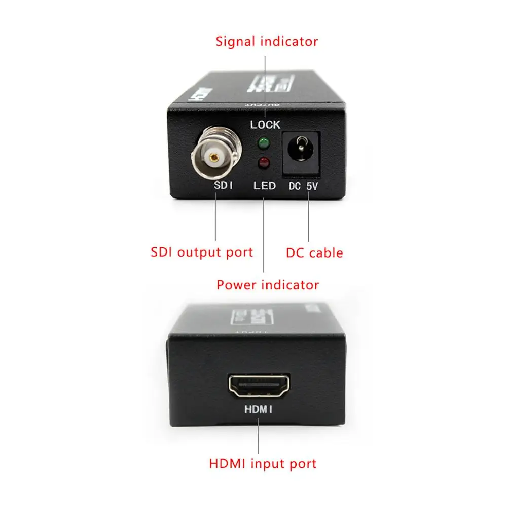 Прямая с фабрики мини 3g 1080P HDMI to SDI SD-SDI HD-SDI 3G-SDI HD видео конвертер с адаптером питания в розницу посылка