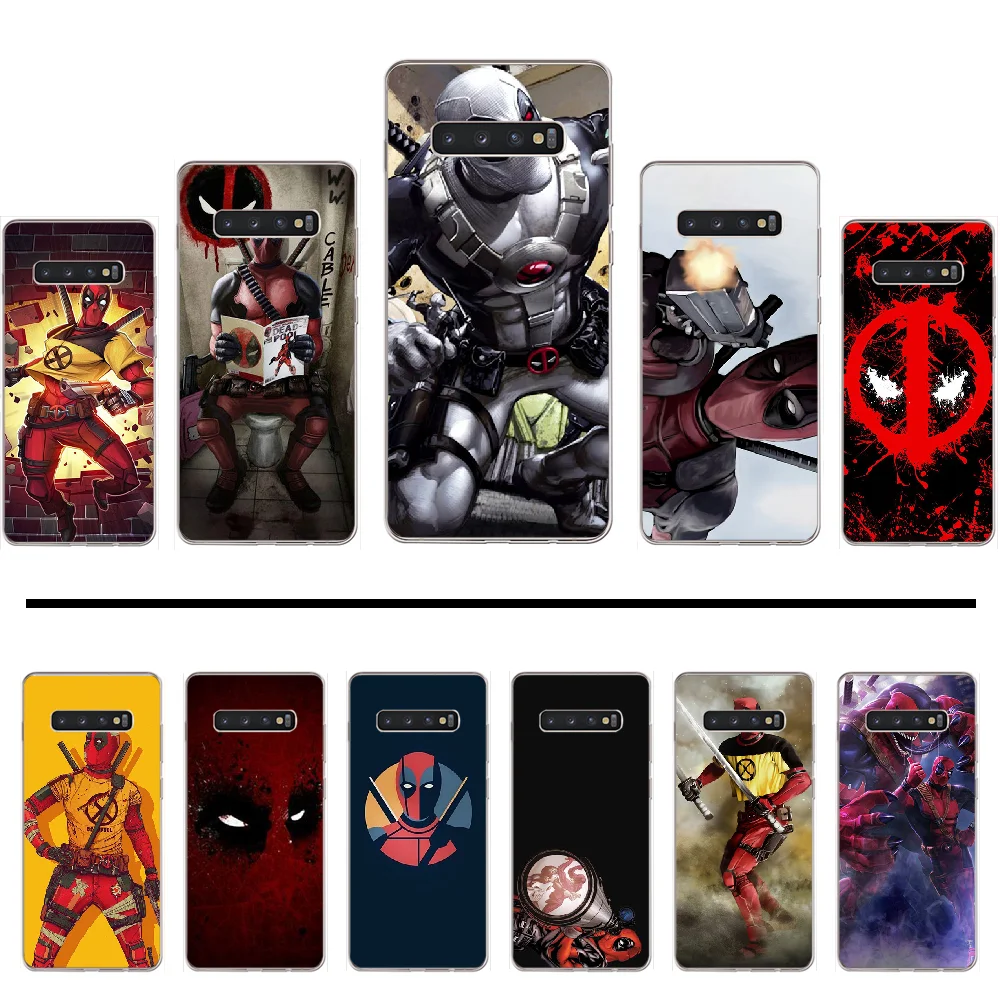 Чехол deadpool черный мягкий чехол для телефона Samsung Galaxy S5 S6 S7 S8 S9 S10 S10e S20 edge plus lite |