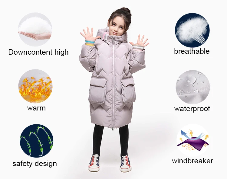 Bilemi/красивые плотные теплые зимние пальто на молнии для маленьких девочек-10 градусов