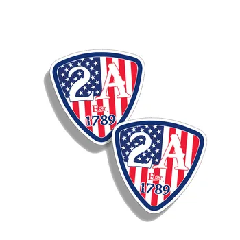 

2nd Amendment USA Flag Color Car-Sticker and Decals Funny for Car Bumper Window Waterproof Car Accessories Interior PVC13*13cm
