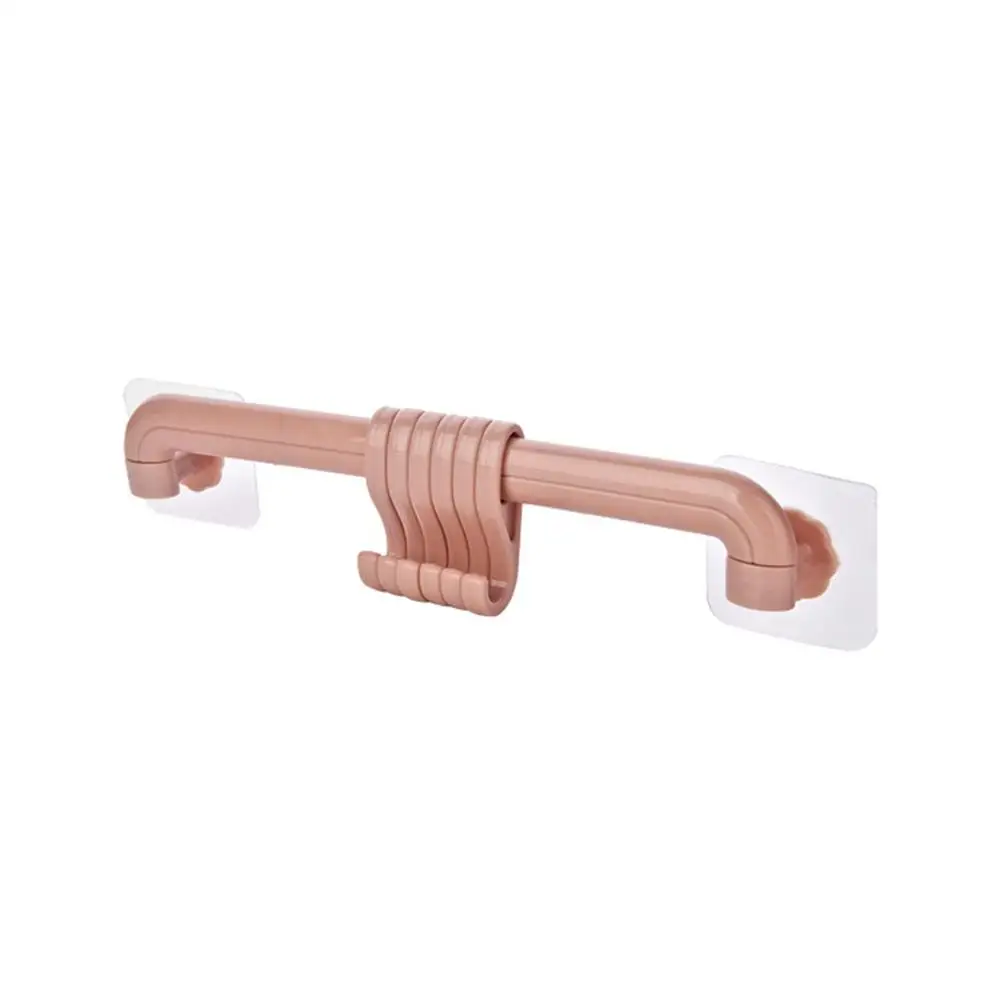 

New Arrvial Fashion Creative Mounted multifunctional plastic 6 Hooks Storage Hanger Rack Bathroom Kitchen Wall Hanging Holder