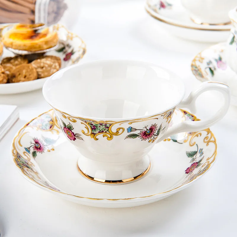 Забавная Горячая Европейская фарфоровая чашка с блюдцем из костяного фарфора