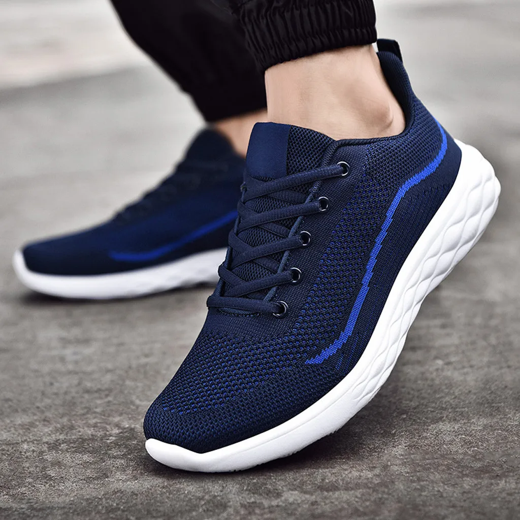 

Men's platform sneakers Lace-Up Outdoor Sports Running Shoes for Men Non-Slip Lightweight Running Shoes Soft Bottom Comfortable