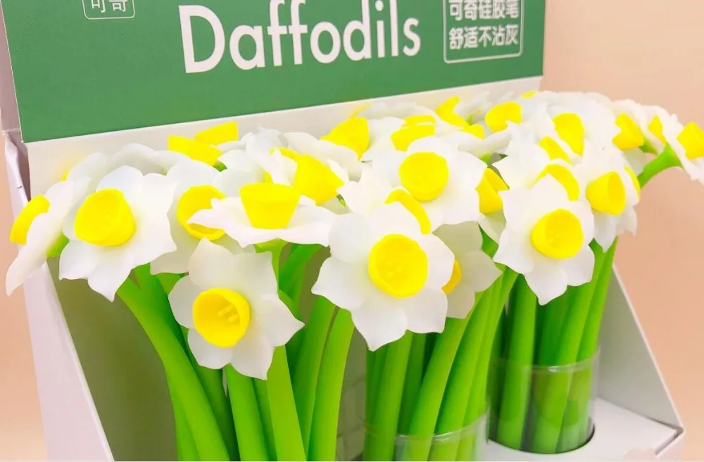 Pretty daffodil мультипликационная гелевая ручка школьный подарок Студенческая гелевая чернильная ручка для животных офисная черная письменная ручка детская нейтральная ручка 48 шт./лот