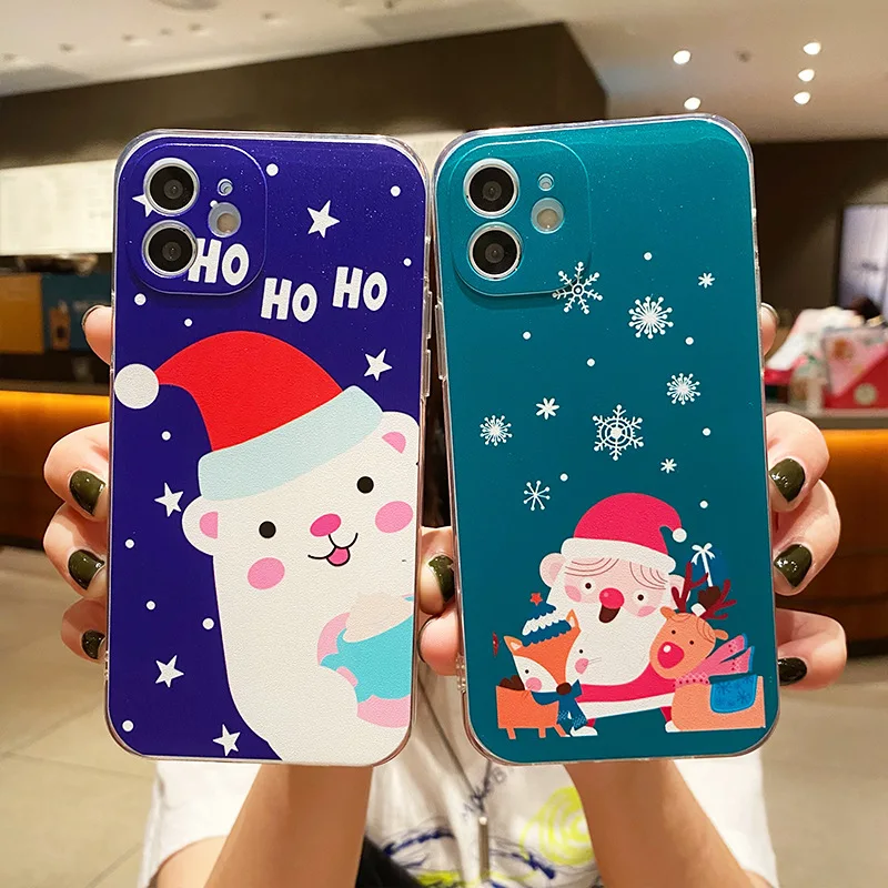Custodia Per Pittura A Colori Orso Di Natale Per Iphone 13 Iphone 12 Pro Max Iphone 11 Iphone X Xr Xs 6 7 8 Se 2020 Custodia Per Telefono