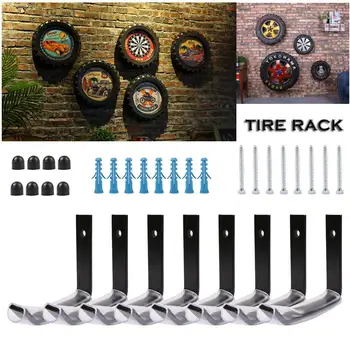 

8Pcs Motor Car Wall Parking Clamp Rack Tyre Holder Mountain Road Bicycle MTB Bike Storage Rack Cycling Tire Support Stand Mount