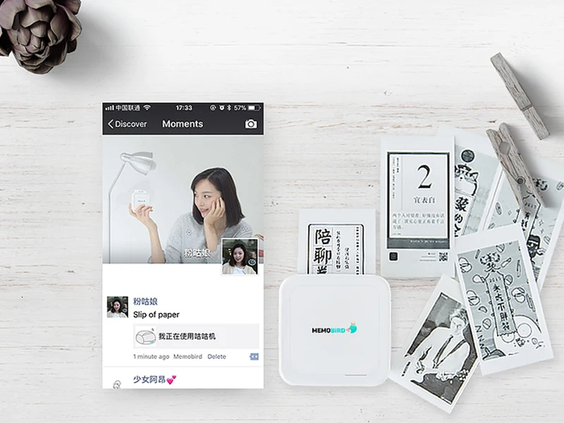Bluetooth портативный фотопринтер мини мобильный Карманный стикер термопринтер бесплатное приложение для iOS Android перезаряжаемая батарея