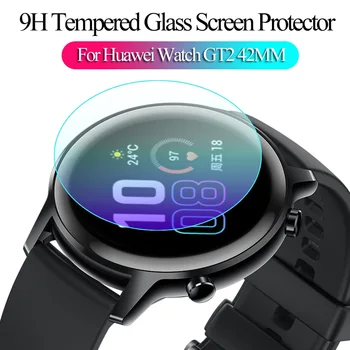 

9H Hardness Tempered Glass Ultra thin Slim Screen Protector Protective Film for Huawei Watch GT 2 42MM Smart Watch Accessories