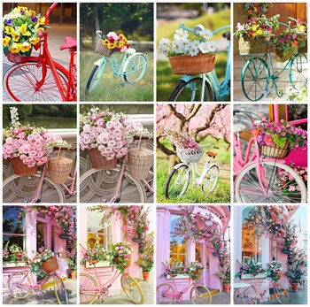 

EverShine DIY Diamond Embroidery Bicycle Cross Stitch Diamond Painting Landscape Diamond Art Picture Rhinestones Handicraft Kits