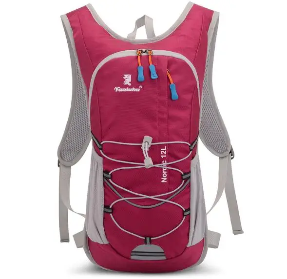 Rose no water bag Беговая сумка Marathon TANLUHU 692 нейлон 12L спортивная сумка Велоспорт рюкзак для 2L водонепроницаемый рюкзак для активного отдыха альпинистская походная сумка - Цвет: Rose no water bag