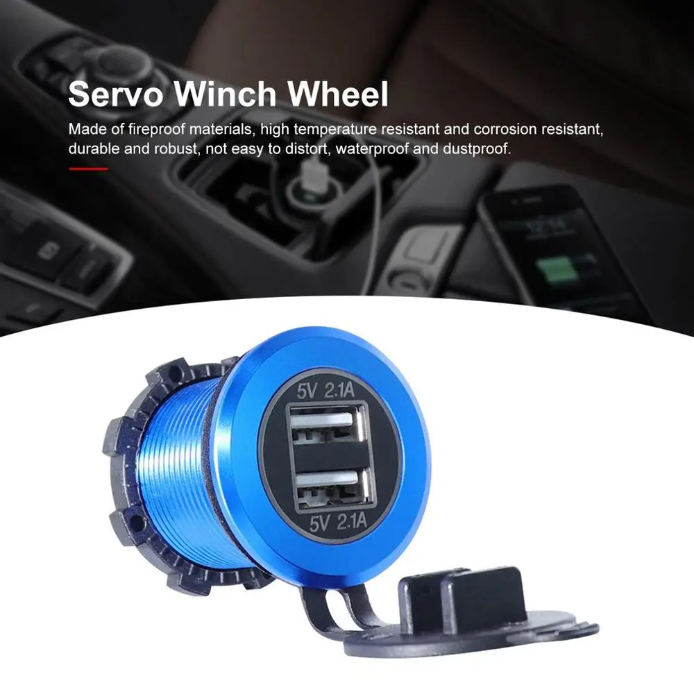 

Lithium Battery Refitting Charger Mobile Phone Charger Metal Charger Dual USB Charger Socket Cigarette Lighter for Outdoor