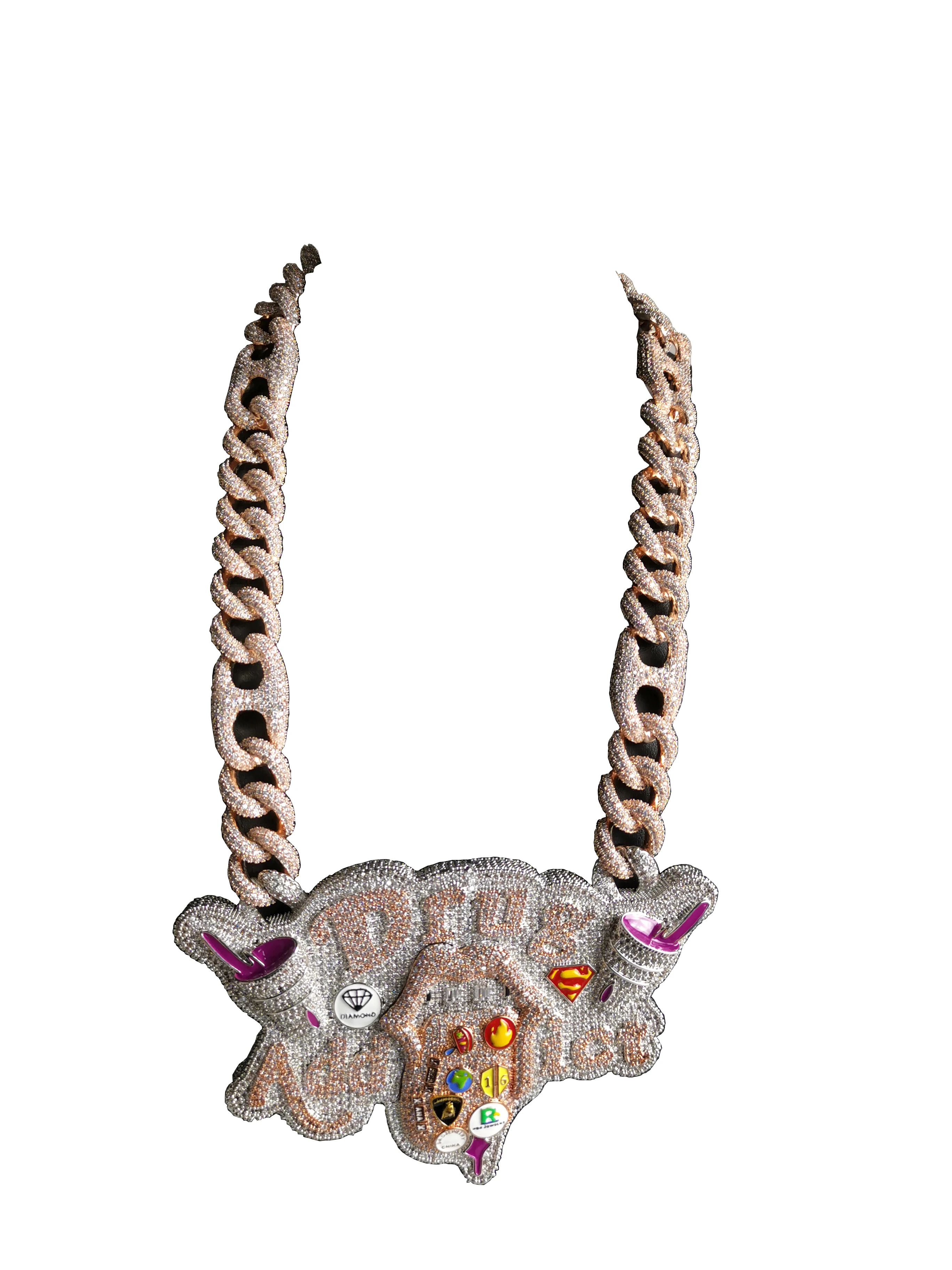 LV Donkey's Plane Pendant Necklace Punk Hip Hop CasuaLong Necklace Couple's  Same Necklace Personalit