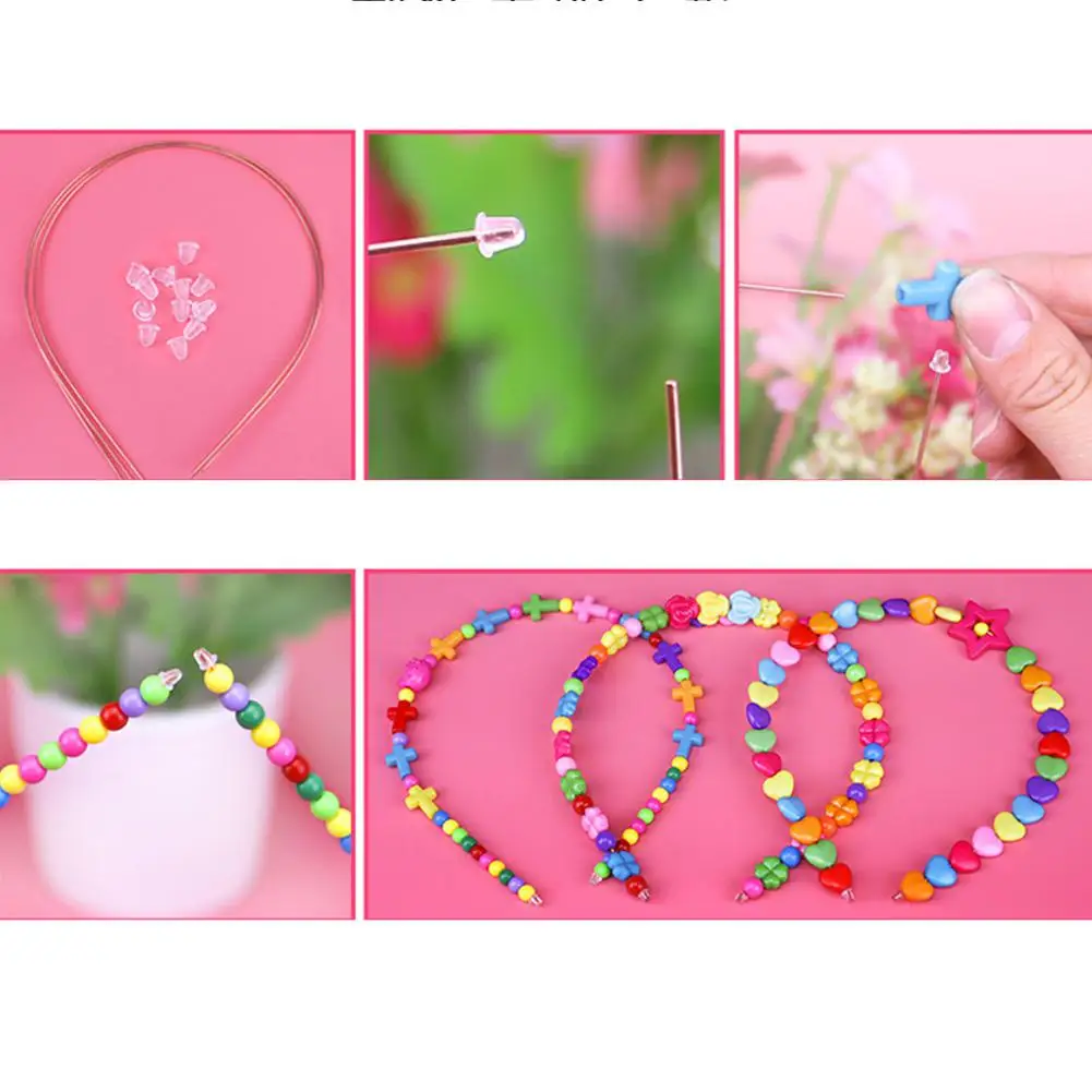 Kuulee 1 комплект модные игрушки креативные красочные DIY браслет бусины для девочек Изготовление ювелирных изделий амблиопия практическая игрушка