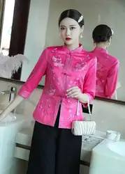 Феникс вышивка китайский стиль Свадебная вечеринка Qipao Парча Платье