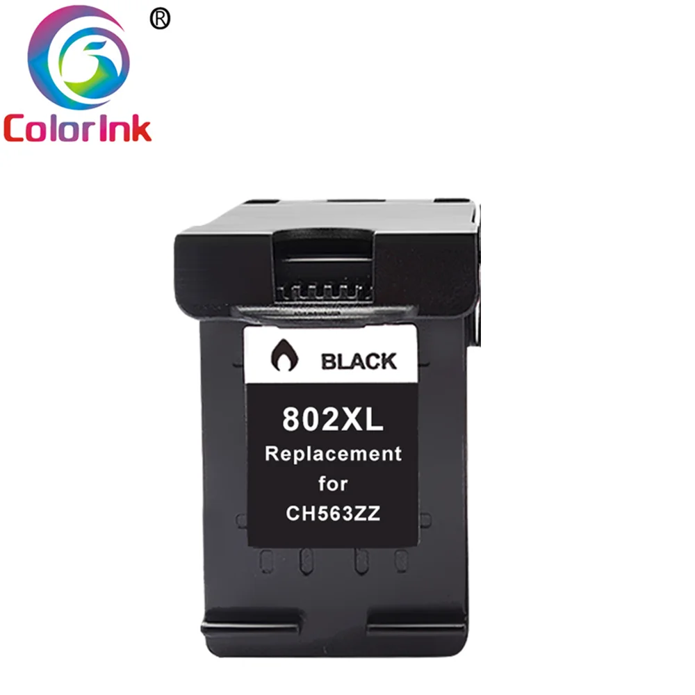 1PK Black ColoInk 2 шт. для hp 802 переработанного чернильного картриджа для hp 802xl Deskjet 1510 1000 1010 1050 1511 2000 2050 3050 3512 4500 J110a J210a J410a - Цвет: 1PK Black