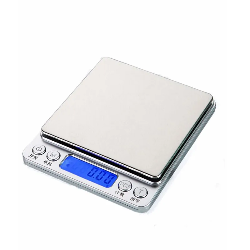 

High Precision Electronic Kitchen Scale LED Digital Balance Measuring Stainless Steel Mini Portable Household Tools N
