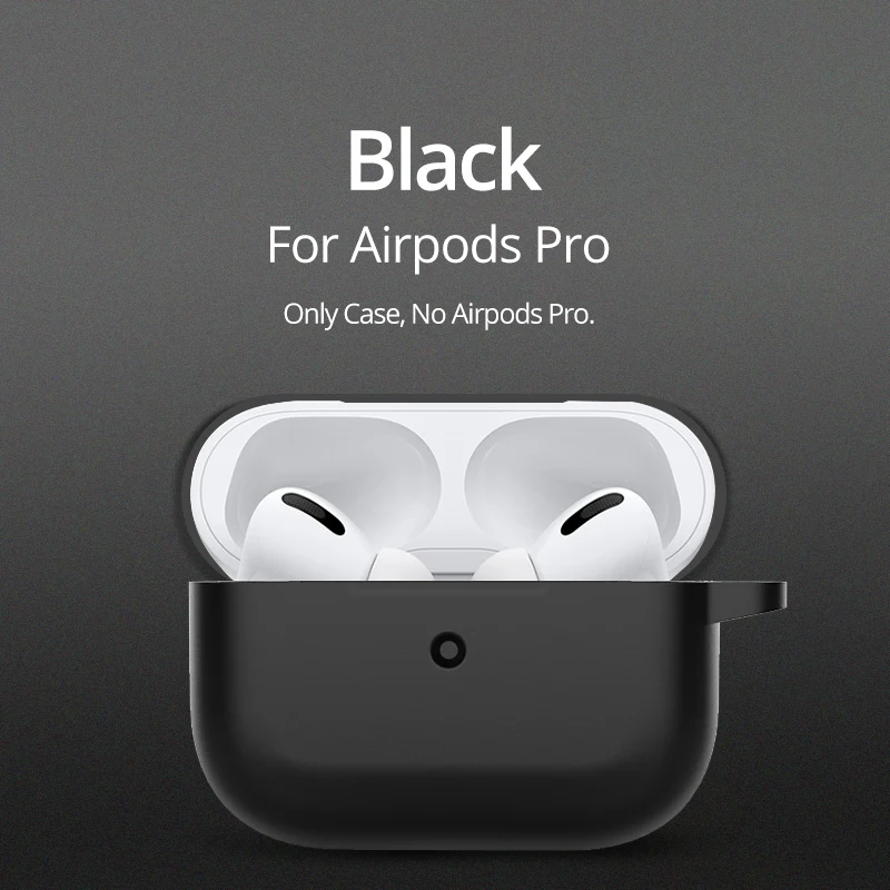 PZOZ для Apple Airpods Pro Чехол Силиконовый защитный Bluetooth наушник Мягкий силиконовый чехол для Airpod pro Чехол защитный чехол - Цвет: Black